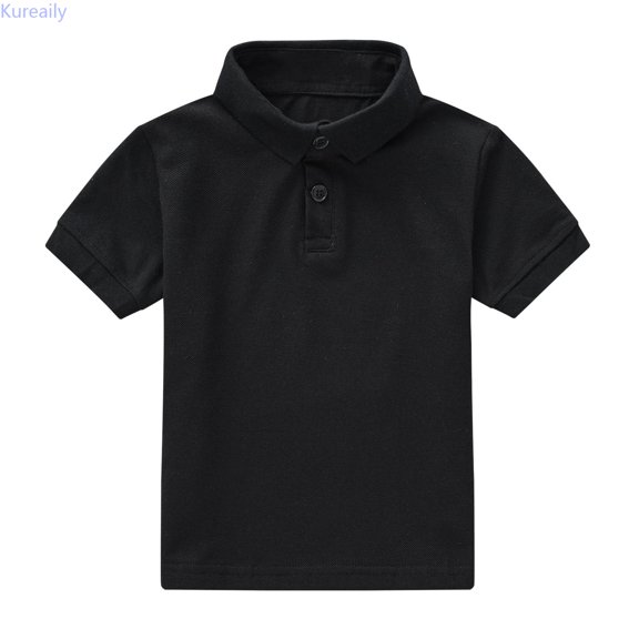 Kureaily Toddler Boys Girls Short Sleeve Summer Casual Solid Gentleman Tops Holiday Shirts T Shirt 3-4 Years