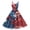 Blue, variant on Women 4th of July Dresses 50s 60s Vintage Sleeveless Star and Stripe Print Cocktail Swing Dress Retro Patchwork Midi Evening Dress White XXXL