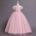 thumbnail image 4 of Gubotare Girls Party Dress Girls Dress Basic Short Sleeve A Line Swing Skater Twirl School Party Dress (Pink,Size 7-8 Years), 4 of 5