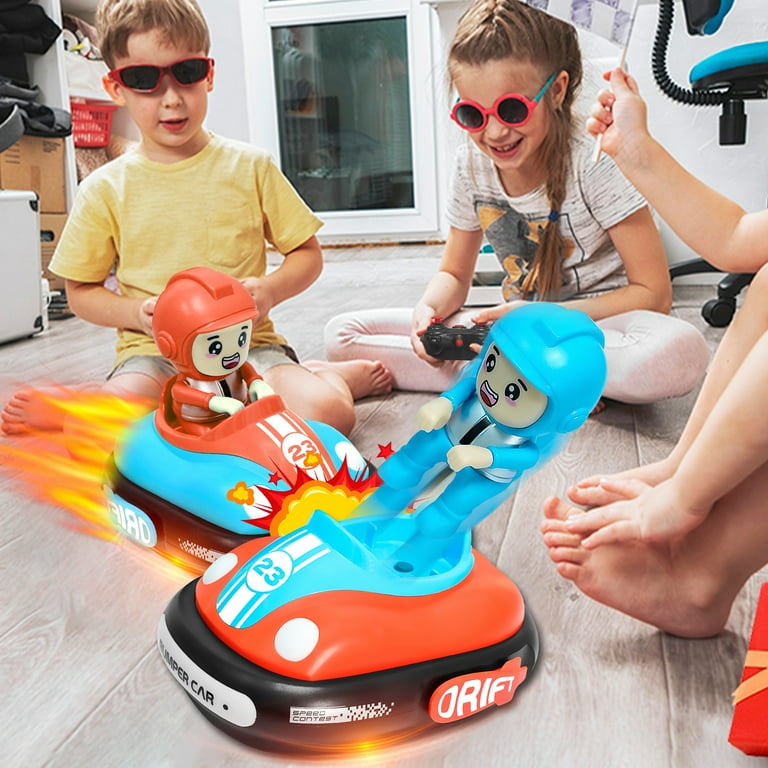Elektrische bumper car bots auto wit met verlichting en
