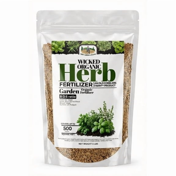 Old Cobblers Farm™ Wicked Organic Herb Fertilizer - All-Natural Plant Nutrients for Healthy Growth (5lbs/10lbs/15lbs/20lbs) (5lbs)