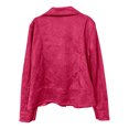 thumbnail image 5 of Unir Slim Fit Suede Biker Jacket for Women, Zip Up Button Detail, Casual Everyday Fall Winter Outerwear, 1 Piece, S-XXL, Plus Size Friendly, 5 of 5