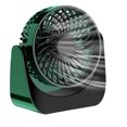 thumbnail image 5 of Ventilador de escritorio pequeño, ventiladores portátiles con flujo de aire fuerte de 3 velocidades, funcionamiento silencioso y rotación, ventilador de mesa personal para el hogar, la ofici, 5 of 5