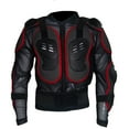 thumbnail image 2 of Mens Tops Motorcycle Full Body Jacket Racing Spine Chest Protecto Coat Fleece Jacket Red, 2 of 6