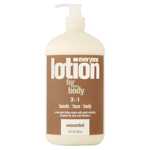 Everyone 3in1 Hand Face and Body Lotion Unscented 32 oz. Walmart
