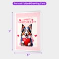 thumbnail image 5 of Happy Valentine's Day Miniature American Shepherd Brings Love Heart 5x7in Folded Greeting Card MAS Dog Lover Gifts Single Note Card with Envelope - 02028, 5 of 5