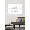 thumbnail image 2 of Line Art Skyline - New York City Wall Poster, 22.375" x 34", 2 of 3