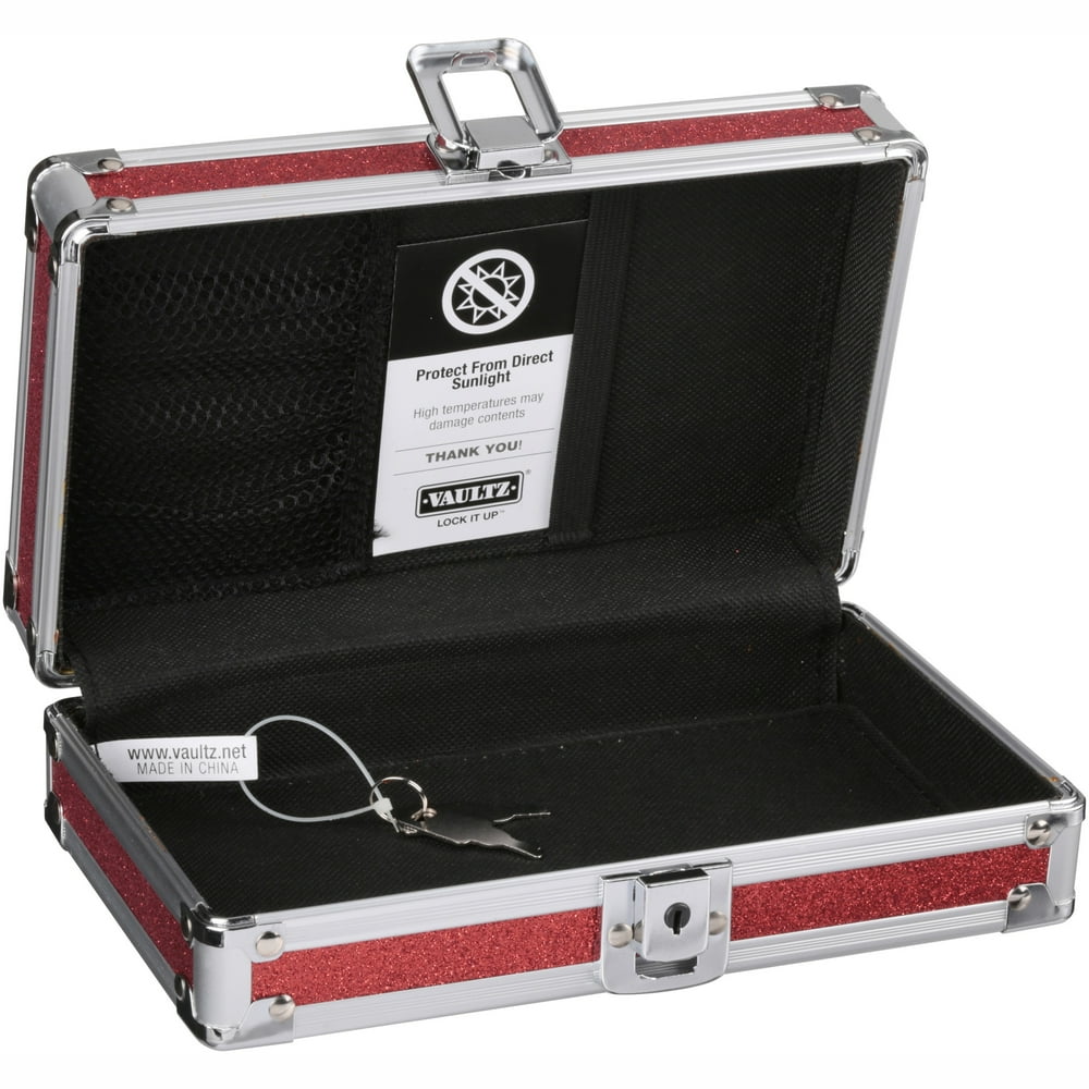 Vaultz® Lock It Up™ Ruby Bling Skull Locking Pencil Box