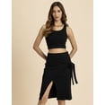 thumbnail image 2 of Moomaya Chic 2 Pcs Knit Coord Set, Wrap Skirt With Crop Top, 2 of 9