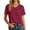 Red, variant on Gaexia Women's Casual Short Sleeve Pocket Tee Crew Neck Basic Top For Everyday Wear Stylish Comfort Solid (Dark Green,L)