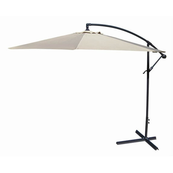 120 in. Offset Umbrella in Natural (Red)