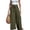 17# Army Green, variant on Palazzo Pants for Women Smocked Waist Boho Western Flowy Wide Leg Pant Army Green 2XL 34" Inseam