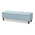 thumbnail image 1 of Baxton Studio Brett Tufted Fabric and Wood Storage Ottoman in Light Blue, 1 of 11