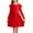 Red, variant on Actgleam Girls Ruffle Long Sleeve Dress Knit Cute Casual with 2 Pockets Dresses,White,5-11Years