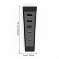 thumbnail image 2 of BLEEUS 5 Ports Usb Hub 3USB + 1 Type C Port+ 1 Type-c for Ps 5 Slim Disc&digital (Black)Game Accessories, 2 of 10
