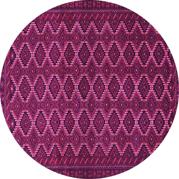 Ahgly Company Indoor Round Persian Pink Traditional Area Rugs, 4' Round
