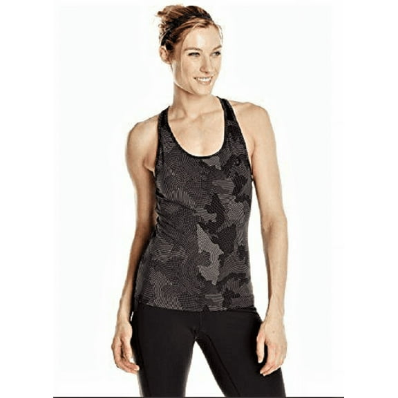 ASICS Women's 121801 Train for Sport Racerback Black Print Tank, Sz. Large