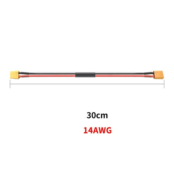 DEYISI Ebike Electric Bicycle Battery XT60 Female/Male Extend Cable 30cm 14AWG