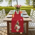 thumbnail image 4 of Table Runners 90 Inches Long Dress Scarves, Cherry Blossoms Farmhouse Coffee/Dining/Kitchen Table Runner for Living Room, Japanese Spring Floral Leaves Rustic Red 13x90 Inch, 4 of 9