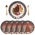 thumbnail image 5 of Ryvnso Trees Christmas Round Plate Mats Dining Table Placemat Set of 4 for Holiday Decoration, 5 of 7