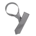 thumbnail image 1 of Corbata Delgada Moda Clásica Corbata De Rayas Autoadhesiva Preppy Para Mujeres Hombres Blanco Negro Talla única, 1 of 5