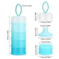 thumbnail image 3 of Abaima 2 Pack Baby Formula Dispenser On The Go, 4 Layers Non-Spill Stackable Formula Dispenser, Portable Baby Feeding Travel Storage Container for Snack, Oatmeal, Candy, Nuts, 3 of 7