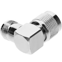 BESTOYARD N Male To Female Connector Right Angle Coax Adapter Metal 1Set