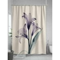 thumbnail image 5 of Abstract Ombre Shower Curtain, Purple Lily Beige Texture Waterproof Shower Curtain Set with 12 Hooks Lightweight Washable Fabric Shower Curtains for Bathroom 48x72 Inches, 5 of 6