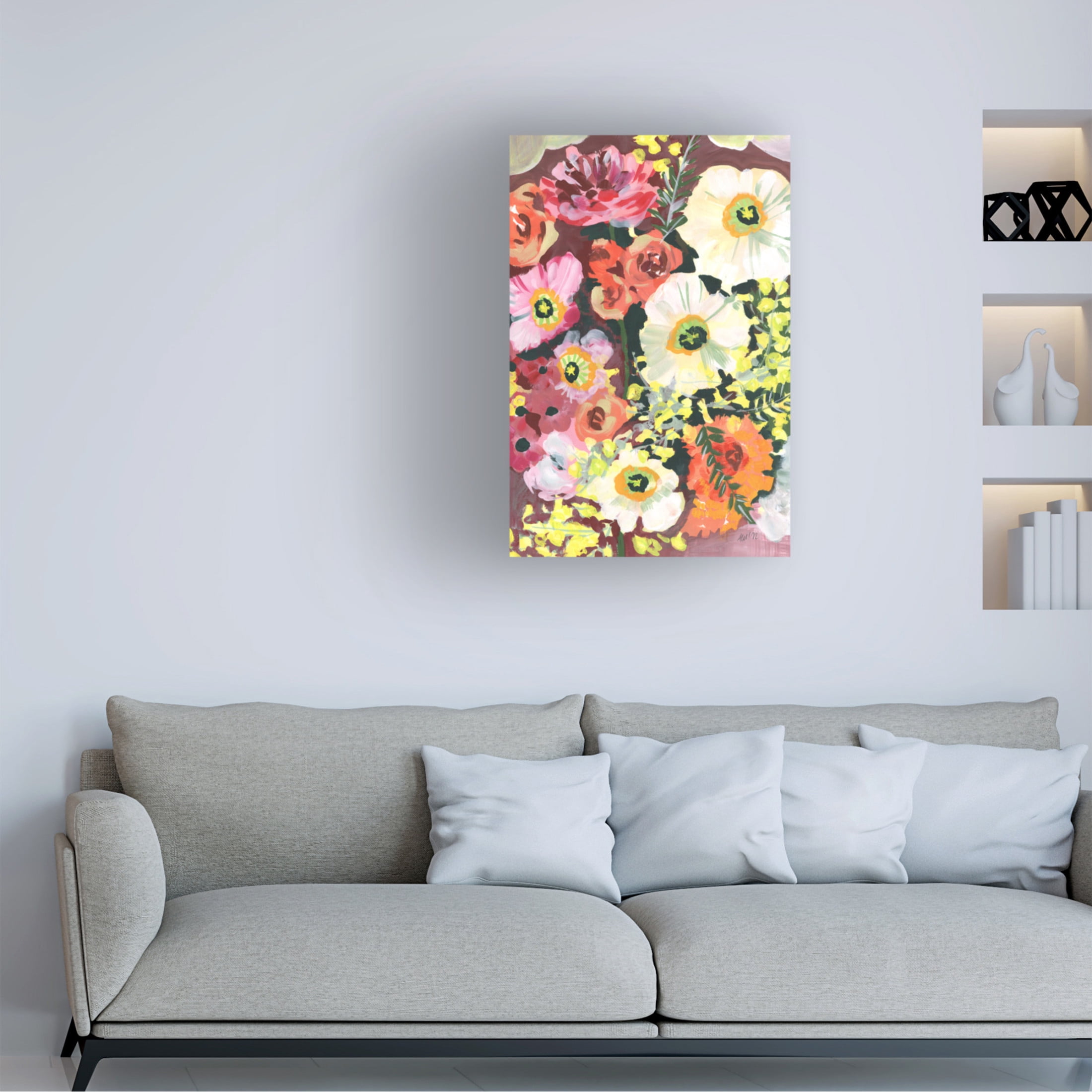 Trademark Fine Art Ania Zwara White Anemones Canvas Wall Art