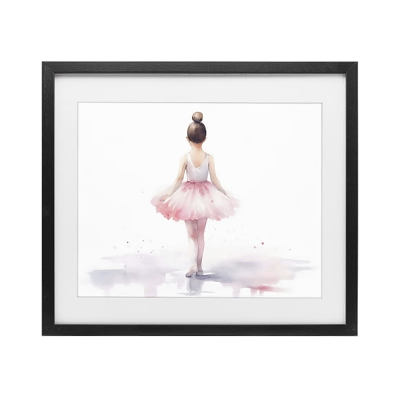 Stupell Industries French Country Ballerina Facing Away Black Framed Print Under Glass, 16 x 13, by Creative Studio