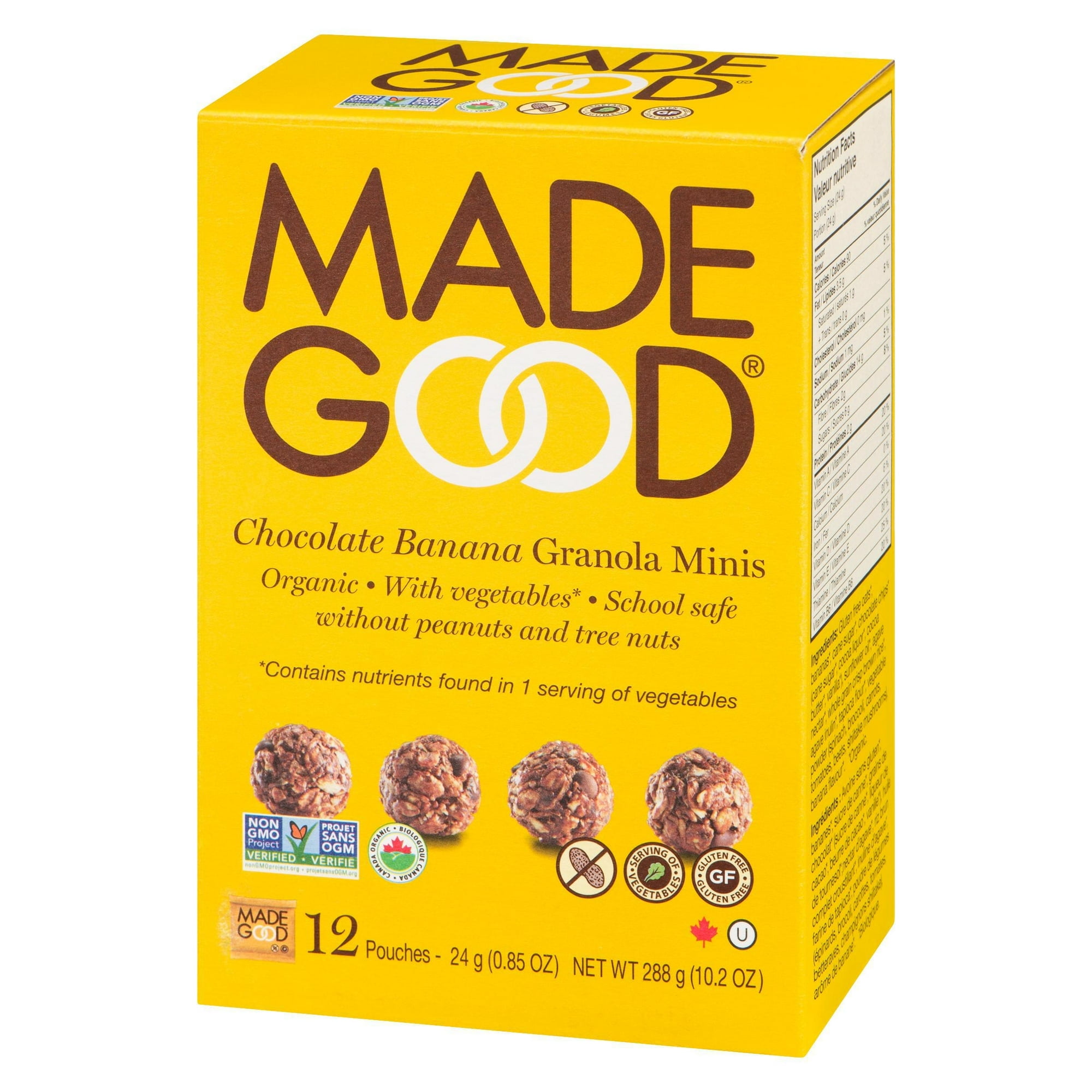 Made Good Mini Barres granola Chocolat Banane