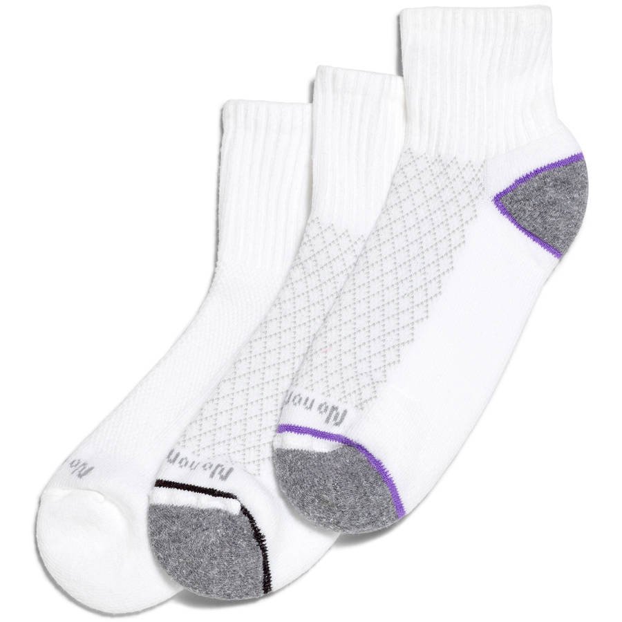 No nonsense Women's Naturally Breathable Cush Mini Crew Socks, 3pk