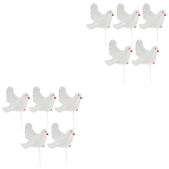 Set of 2 Dove Balloons Peace Dove Balloon Balloon Decorations 65X56X0.1cm White