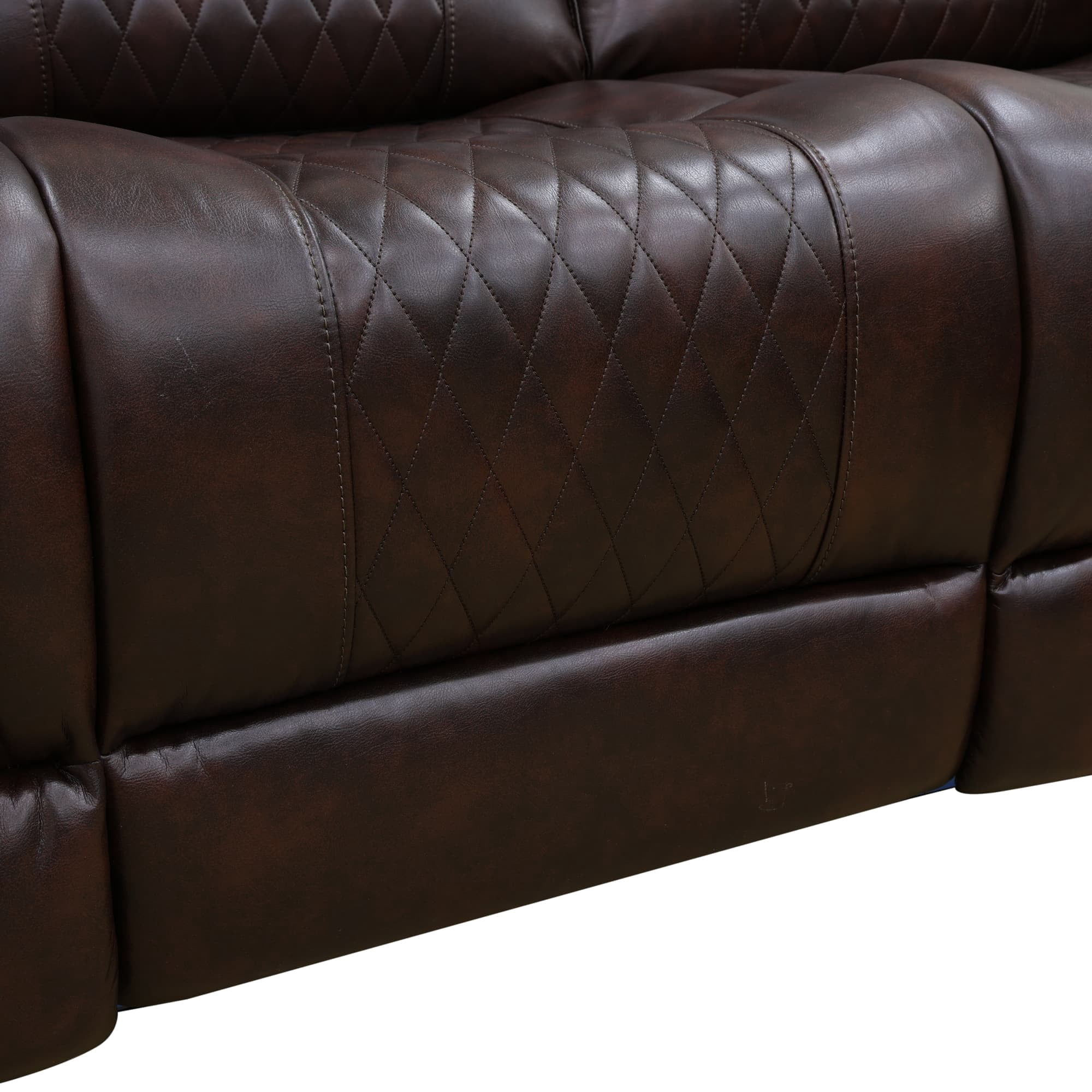 MAYEERTY Power Recliner Chair, Electric Leather Reclining Chair with USB Charging, Adjustable Backrest for Living Room, Brown