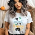thumbnail image 2 of The Beach Is My Happy Place Graphic T-Shirt – Summer Coastal Vibes Tee, White, Size M, 2 of 6