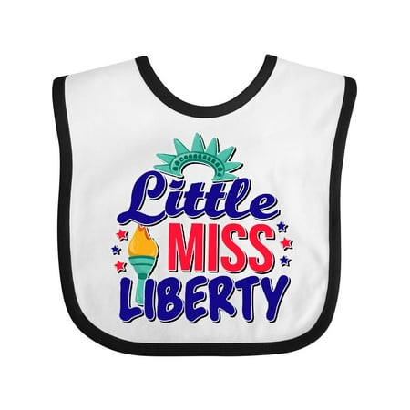 

Inktastic Little Miss Liberty for 4th of July Gift Baby Girl Bib