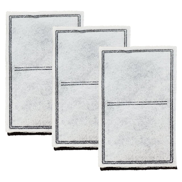 Filtros de carbón de repuesto de 3 piezas, filtros de fuente de agua para perros y gatos