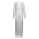 thumbnail image 1 of Bata de baño larga tipo kimono de estilo japonés con lunares y encaje sedoso para hombre, hasta el suelo, con abertura transparente y tangas, 1 of 6