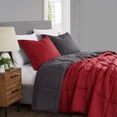 thumbnail image 4 of Truly Soft Everyday Reversible 100% Microfiber Polyester Red/Dark Grey 2-Piece Twin XL Comforter Set, Solid Casual themed, Adult Bedding, OEKO-TEX Certified, 4 of 9