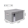 thumbnail image 7 of StorageWorks Foldable Fabric Storage Bin with Double-Open Lid, EX-Large Storage Box with Transparent Window, 21.2" x 15.7" x 11.8", 7 of 7