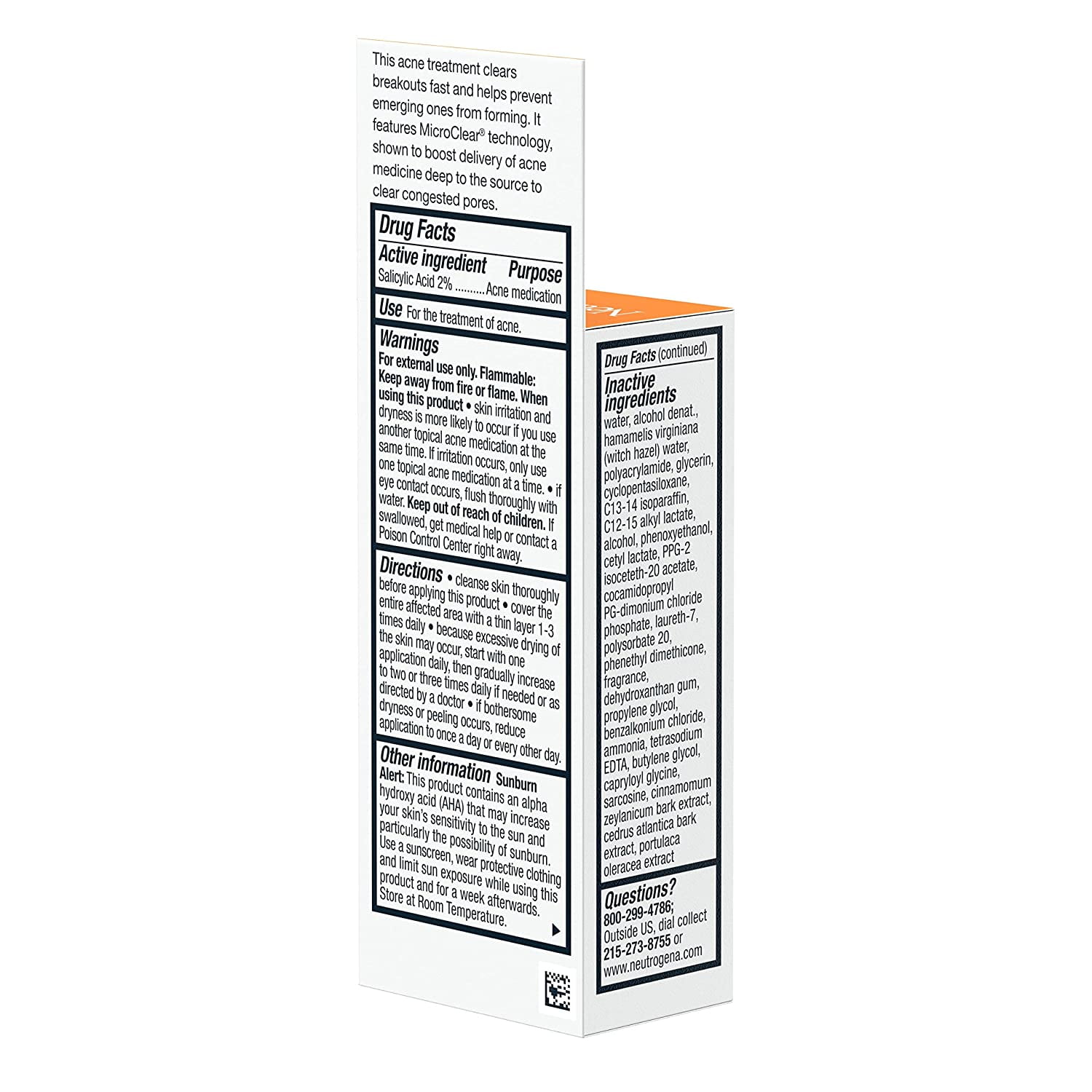 Neutrogena Rapid Clear Acne Eliminating Spot Gel 0.50 oz (Pack of 2)