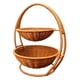 thumbnail image 3 of Cesta de almacenamiento de doble capa, soporte para frutas, cuenco para servir alimentos, estante de almacenamiento tejido multiusos para sala de esta, 3 of 8