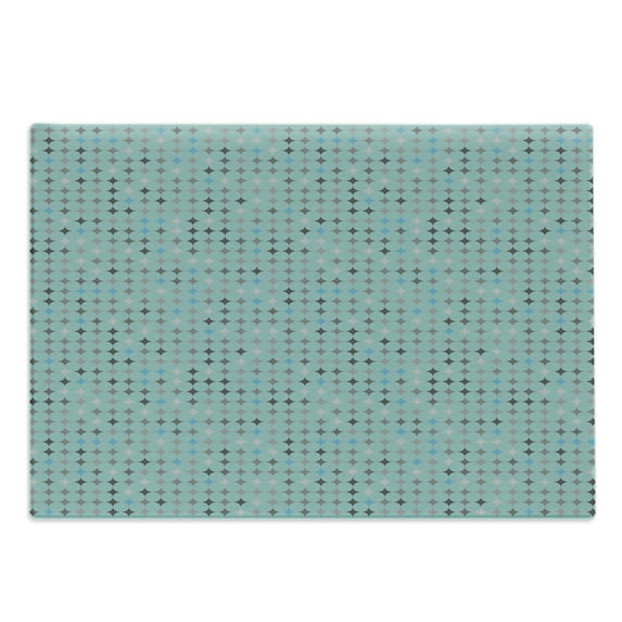 Geometric Cutting Board, Repetitive Pattern with Rounds Modern Design, Decorative Tempered Glass Cutting and Serving Board, in 3 Sizes, by Ambesonne