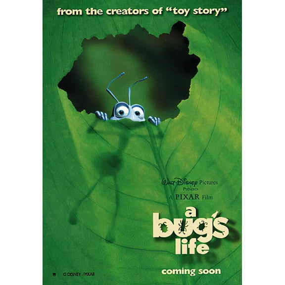 A Bug's Life - Movie Poster (Teaser - Flik On Leaf) (Size: 27" x 39")