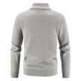 thumbnail image 3 of Gibobby Sueter hombre manga larga Suéter De Talla Grande para Hombre, Cárdigan De Invierno Grueso Y Cálido, Cuello Alto, Prendas De Vestir para Hombre, Diseño De Cuello Alto(Gris,M), 3 of 4