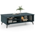 thumbnail image 1 of Costway 2-Tier Rectangular Center Table with Storage Shelves & Compartments for Living Room Charcoal Blue, 1 of 10