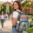 thumbnail image 2 of Xoenoiee Bear Camo Print Clear Backpack for Boys Large Capacity Bookbag Transparent School Bag Waterproof Backpacks Satchel with Adjustable Straps for Preschool Kindergarten Elementary, 2 of 7