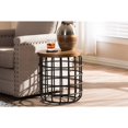 thumbnail image 4 of Urban Designs Carie Black Textured Finished Metal Distressed Wood Accent Table, 4 of 4