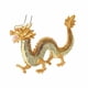 thumbnail image 3 of Figura decorativa de dragón chino de aleación, regalo clásico para inauguración de la casa. Dorado, 3 of 9