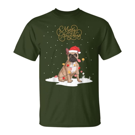 Frenchie Santa Xmas Merry Christmas French Bulldog TShirt